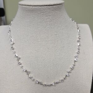 Carolee Silvertone Crystal Rhinestone Necklace
